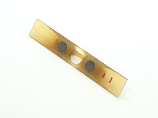 Jiuta Shamisen Buffalo Horn Koma with Lead Inlay (2.8bu high & 1.1 monme) 03