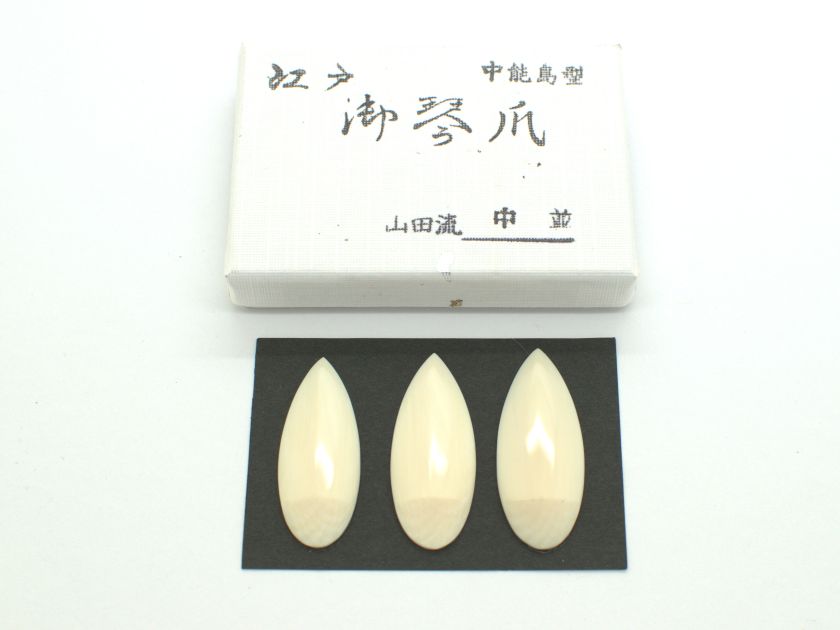 [Edo] Yamada Style Ivory Koto Tsume (Nakanoshima Style/Medium)